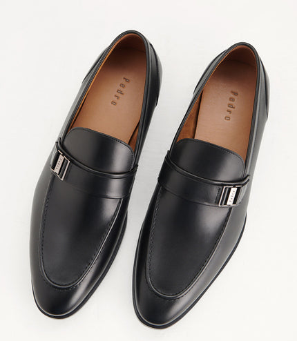 Side Buckled Loafers - Black