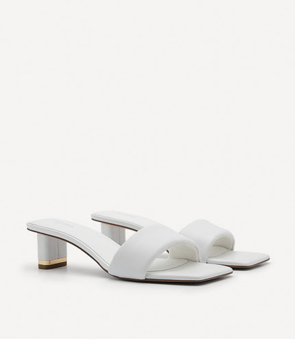 Porto Heel Sandals - White