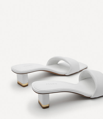 Porto Heel Sandals - White