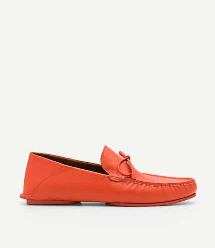 Leto Leather Loafers - Orange