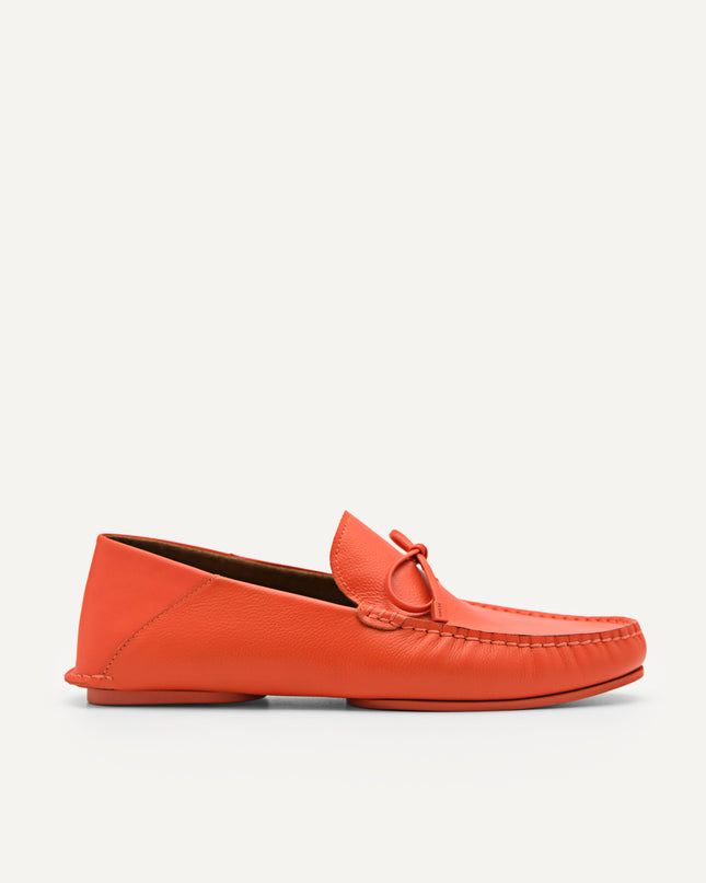 Leto Leather Loafers - Orange