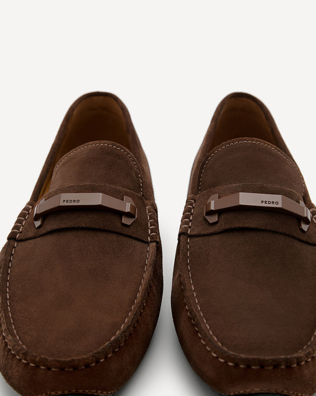 Leather Hardware Moccasins - Brown