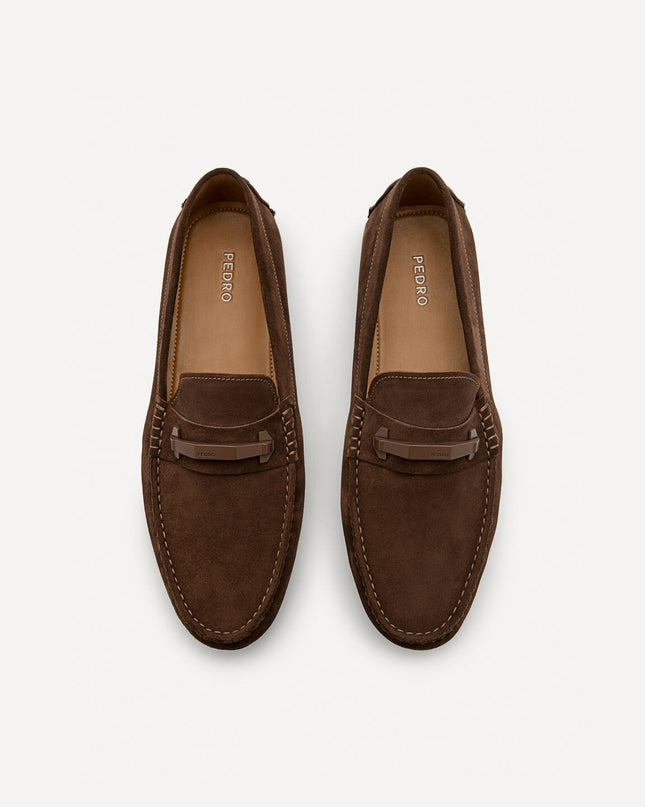Leather Hardware Moccasins - Brown