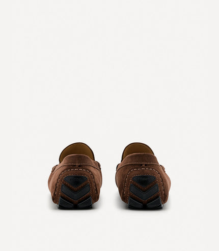 Leather Hardware Moccasins - Brown