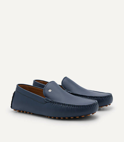 Oliver Leather Moccasins - Navy
