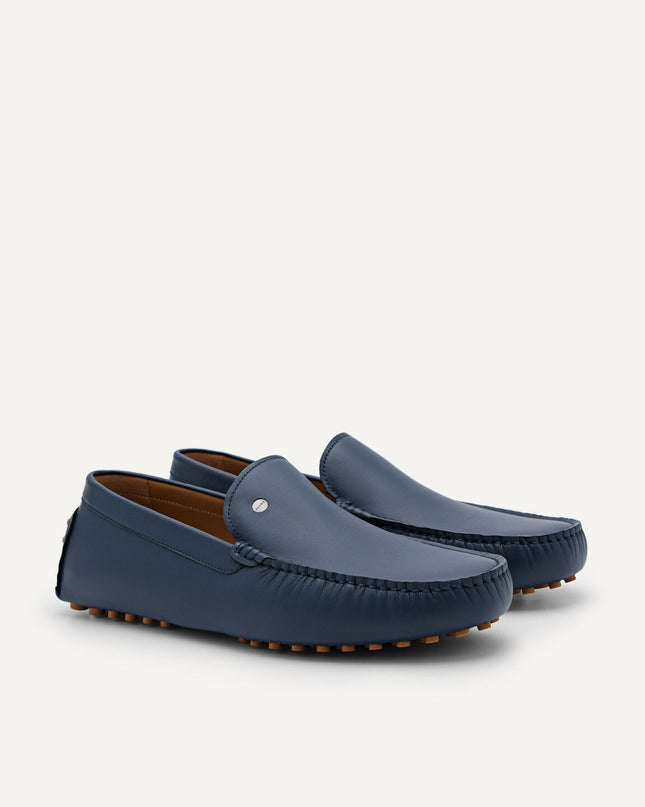 Oliver Leather Moccasins - Navy
