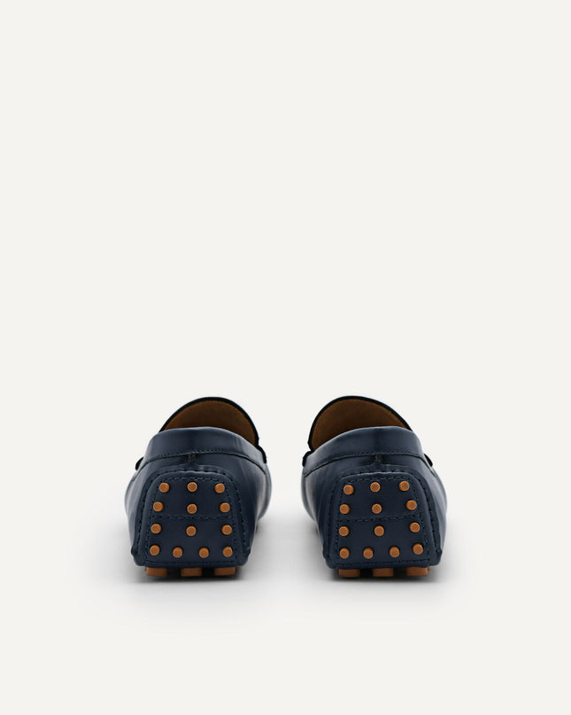 Oliver Leather Moccasins - Navy