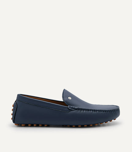 Oliver Leather Moccasins - Navy
