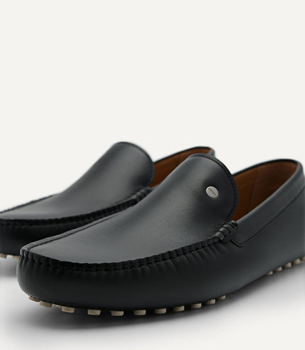 Oliver Leather Moccasins - Black