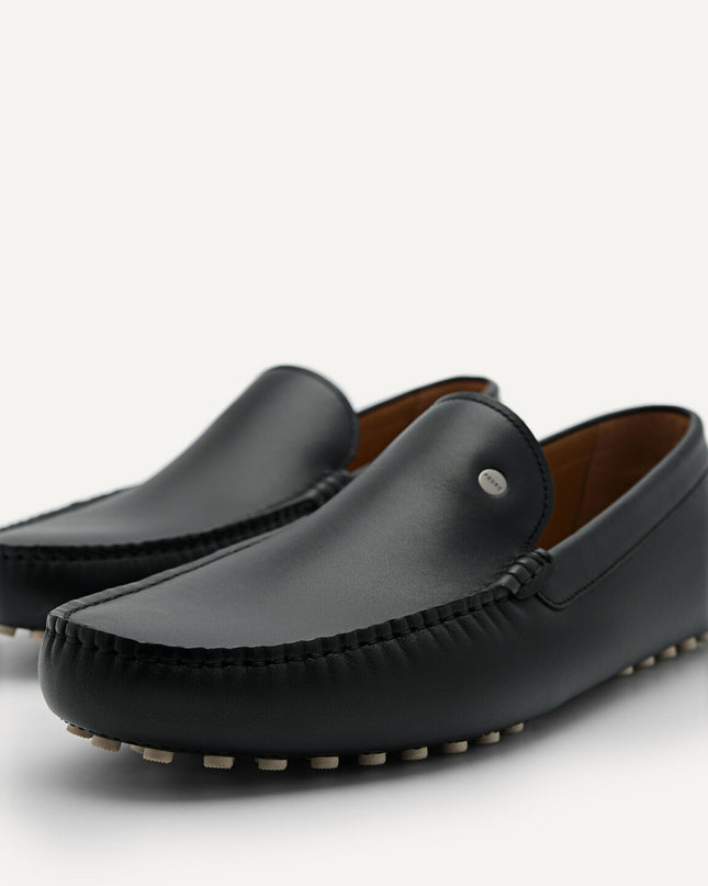 Oliver Leather Moccasins - Black