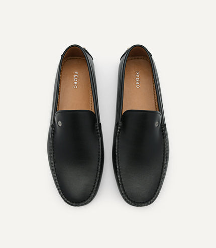 Oliver Leather Moccasins - Black
