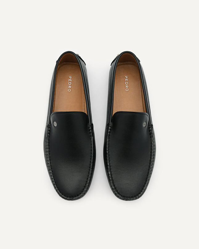 Oliver Leather Moccasins - Black