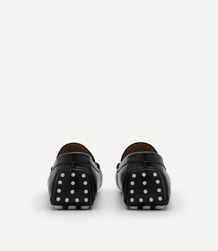 Oliver Leather Moccasins - Black