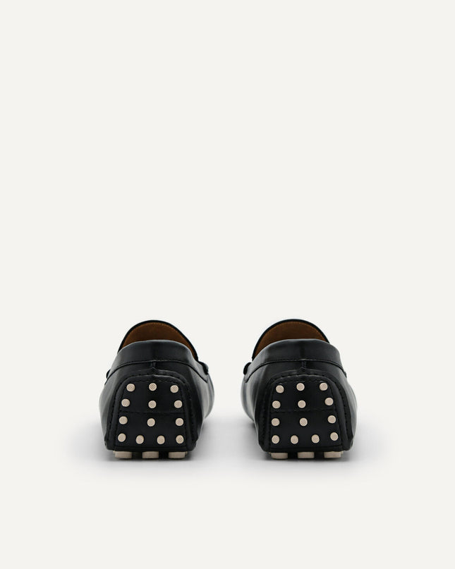 Oliver Leather Moccasins - Black