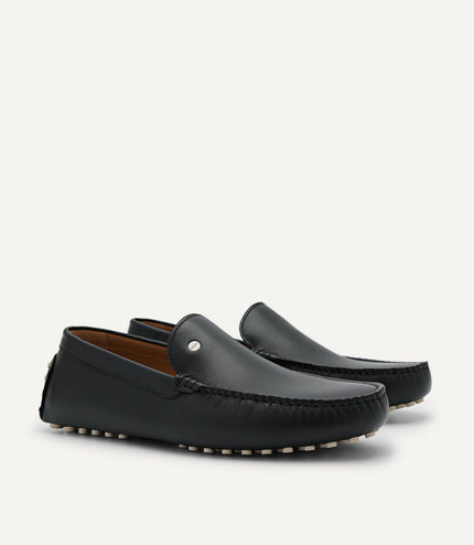 Oliver Leather Moccasins - Black