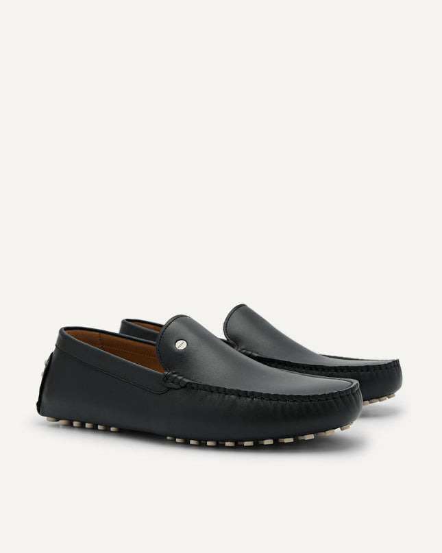 Oliver Leather Moccasins - Black