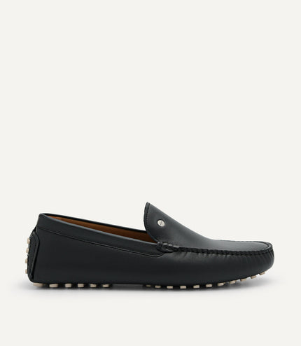Oliver Leather Moccasins - Black