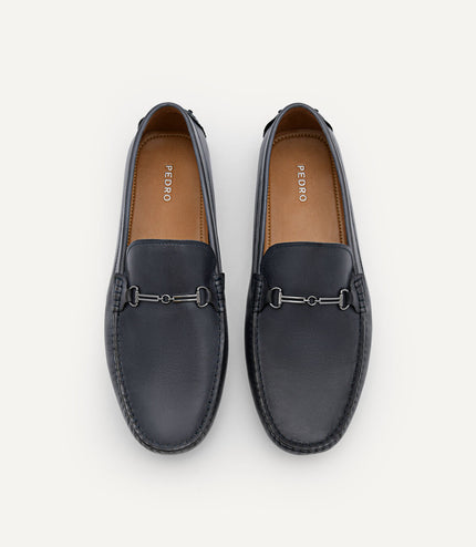 Anthony Leather Moccasins - Dark grey