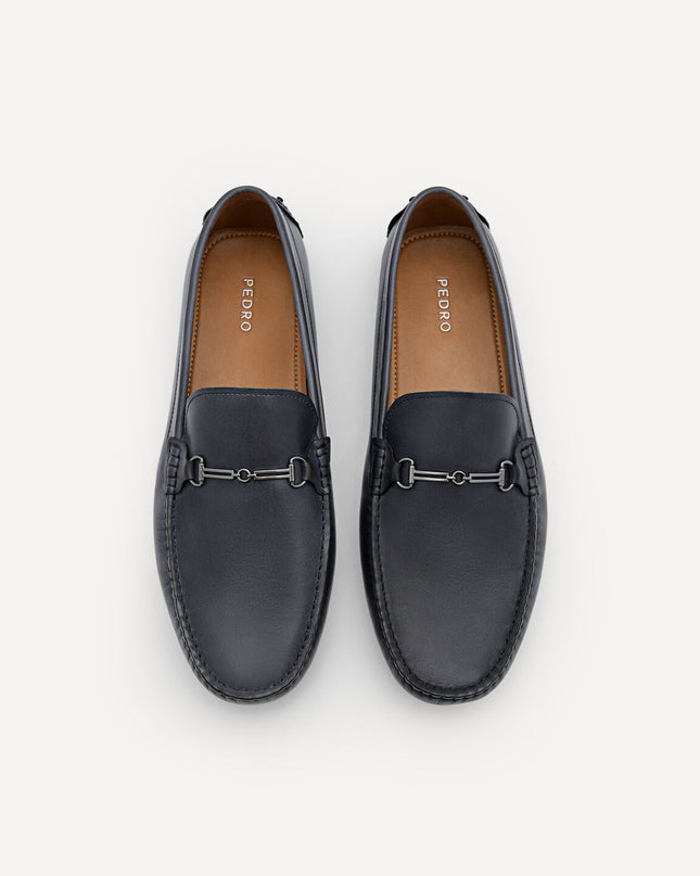 Anthony Leather Moccasins - Dark grey