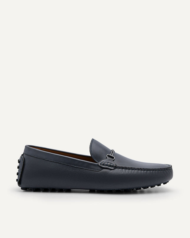 Anthony Leather Moccasins - Dark grey