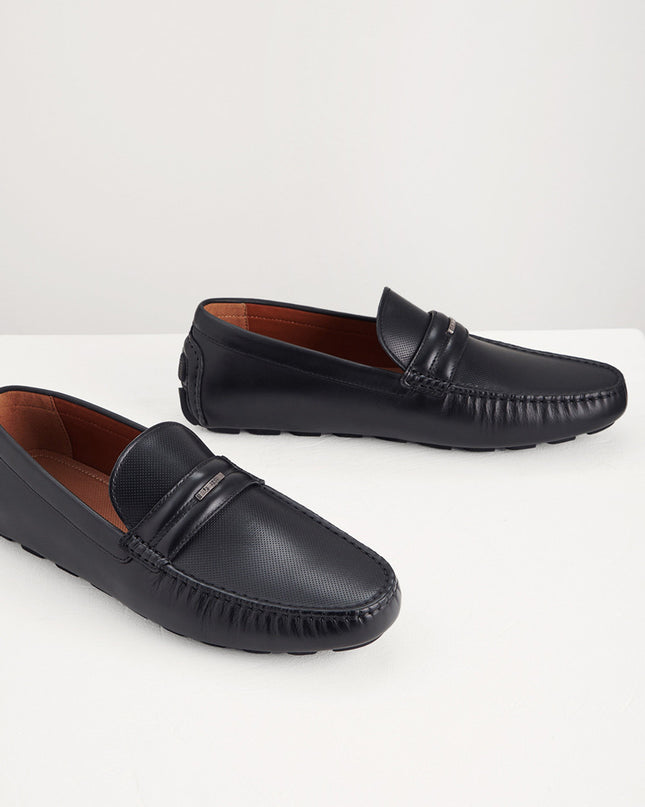 Embellished Leather Moccasins