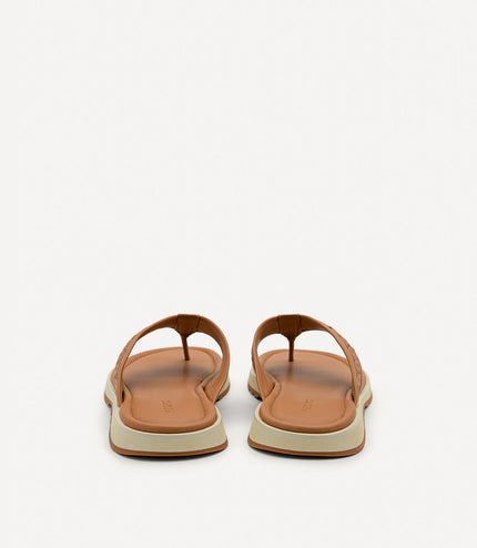 Woven Thong Sandals - Camel