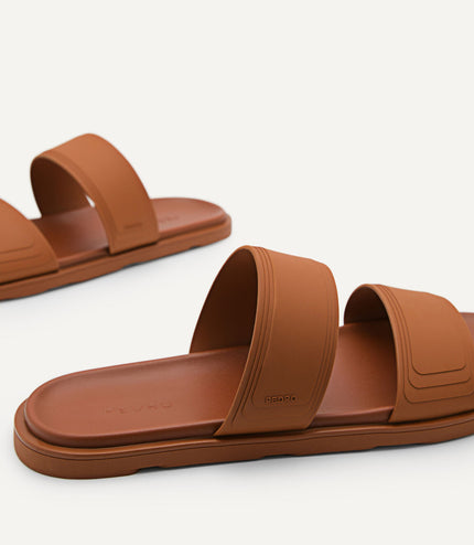 Pascal Slide Sandals - Cognac
