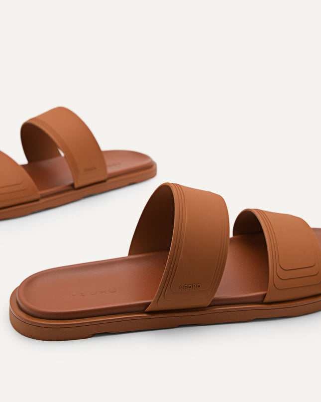 Pascal Slide Sandals - Cognac
