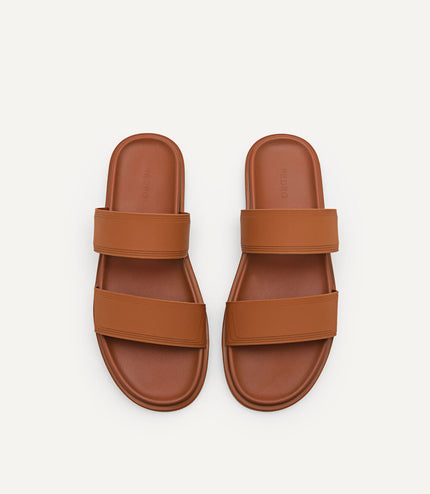 Pascal Slide Sandals - Cognac