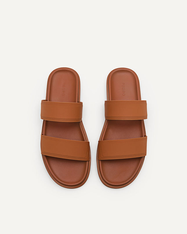 Pascal Slide Sandals - Cognac