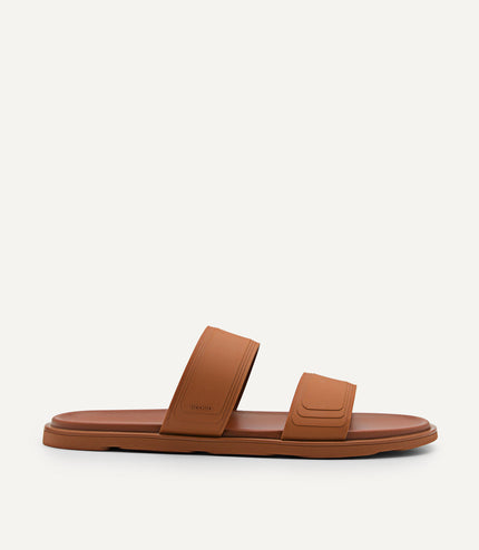 Pascal Slide Sandals - Cognac