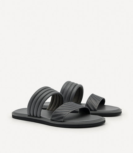 Band Slide Sandals - Dark Gery