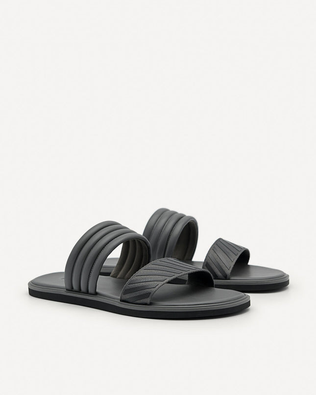 Band Slide Sandals - Dark Gery