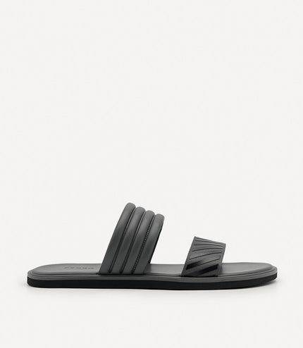 Band Slide Sandals - Dark Gery