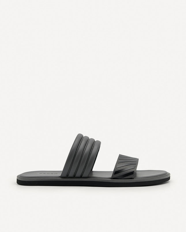 Band Slide Sandals - Dark Gery