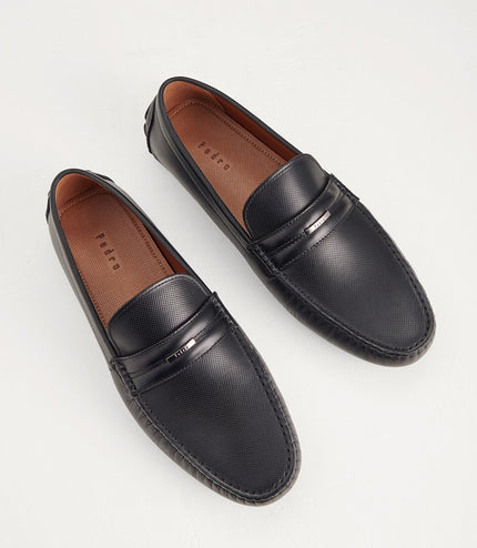 Embellished Leather Moccasins