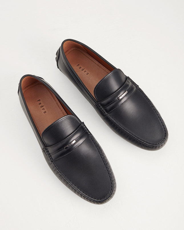 Embellished Leather Moccasins