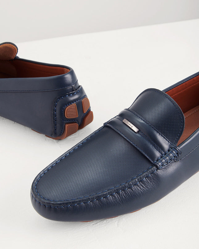 Embellished Leather Moccasins