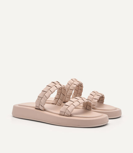 Palma Woven Sandals - Nude