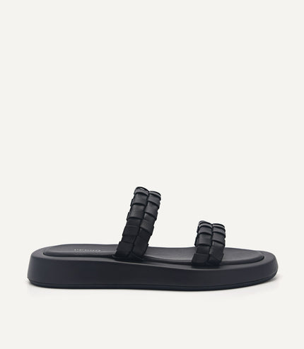 Palma Woven Sandals - Black