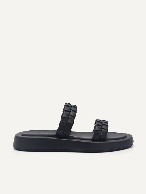 Palma Woven Sandals - Black