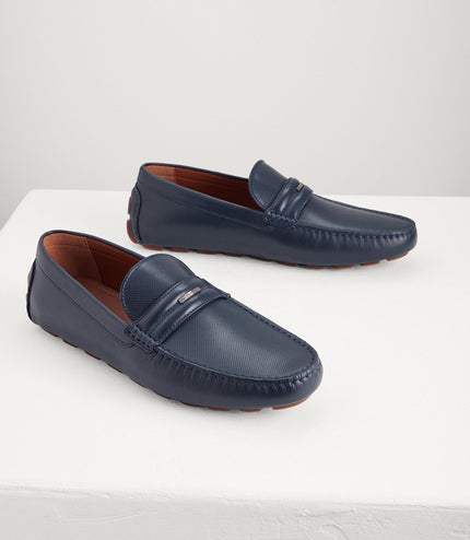 Embellished Leather Moccasins