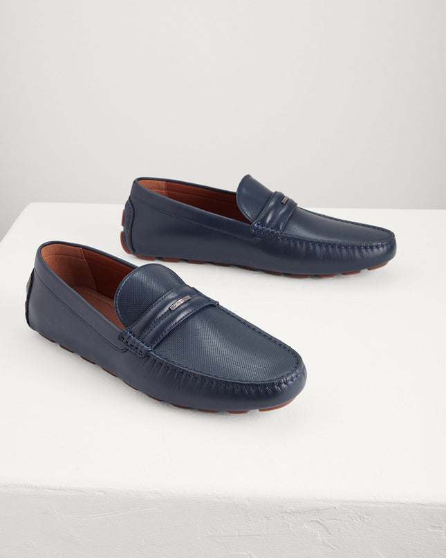 Embellished Leather Moccasins