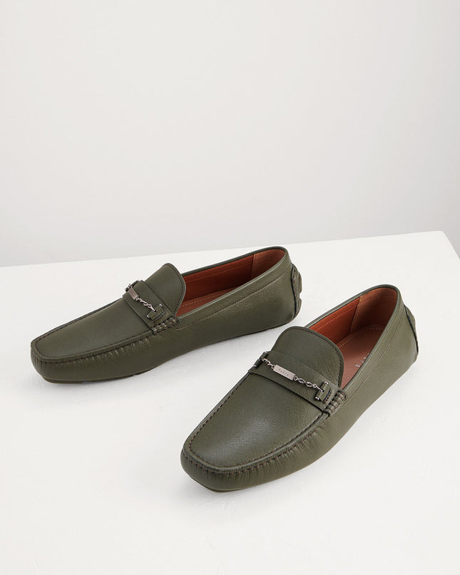 Square Toe Leather Moccasins