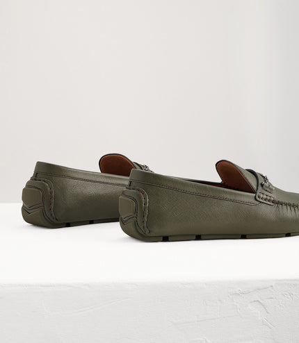 Square Toe Leather Moccasins