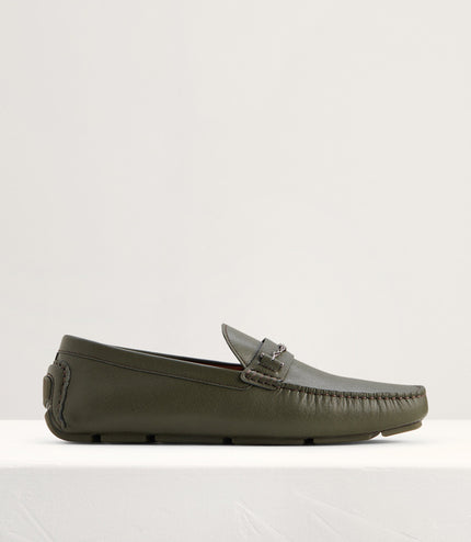 Square Toe Leather Moccasins