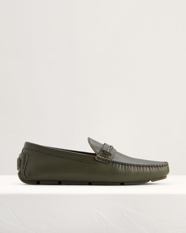 Square Toe Leather Moccasins
