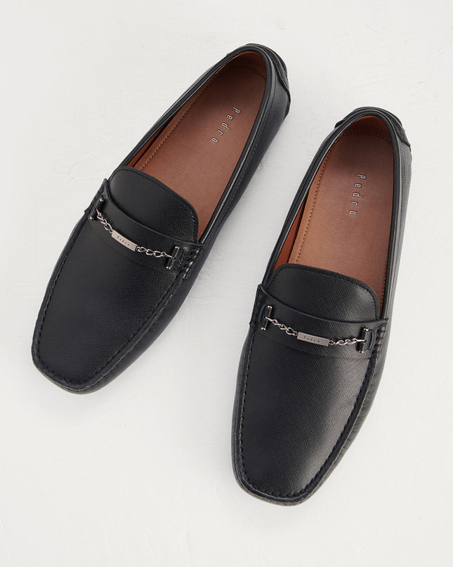 Square Toe Leather Moccasins