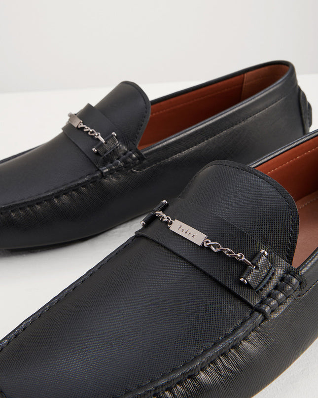 Square Toe Leather Moccasins