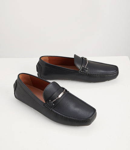 Square Toe Leather Moccasins